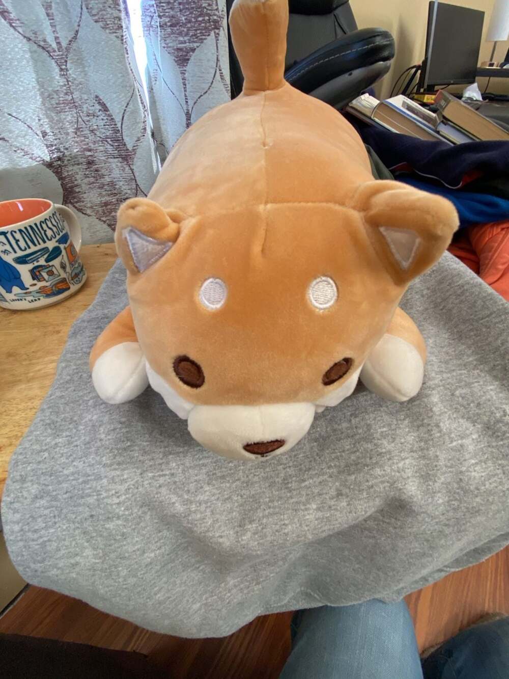 Shiba Inu Corgi Dog Stuffed Animal Plush Toy Brown and White